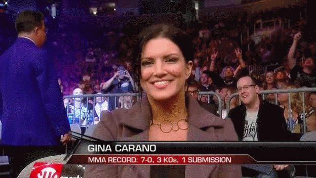 Gina Carano sexy grimace