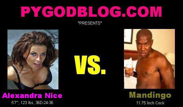 Alexandra Nice vs Mandingo 11.75 inch cock length