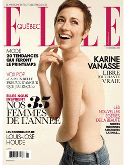 Karine Vanasse nue dans Elle Québec