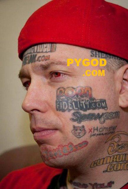 tattooed porn websites on his face side PYGOD DotCOM
