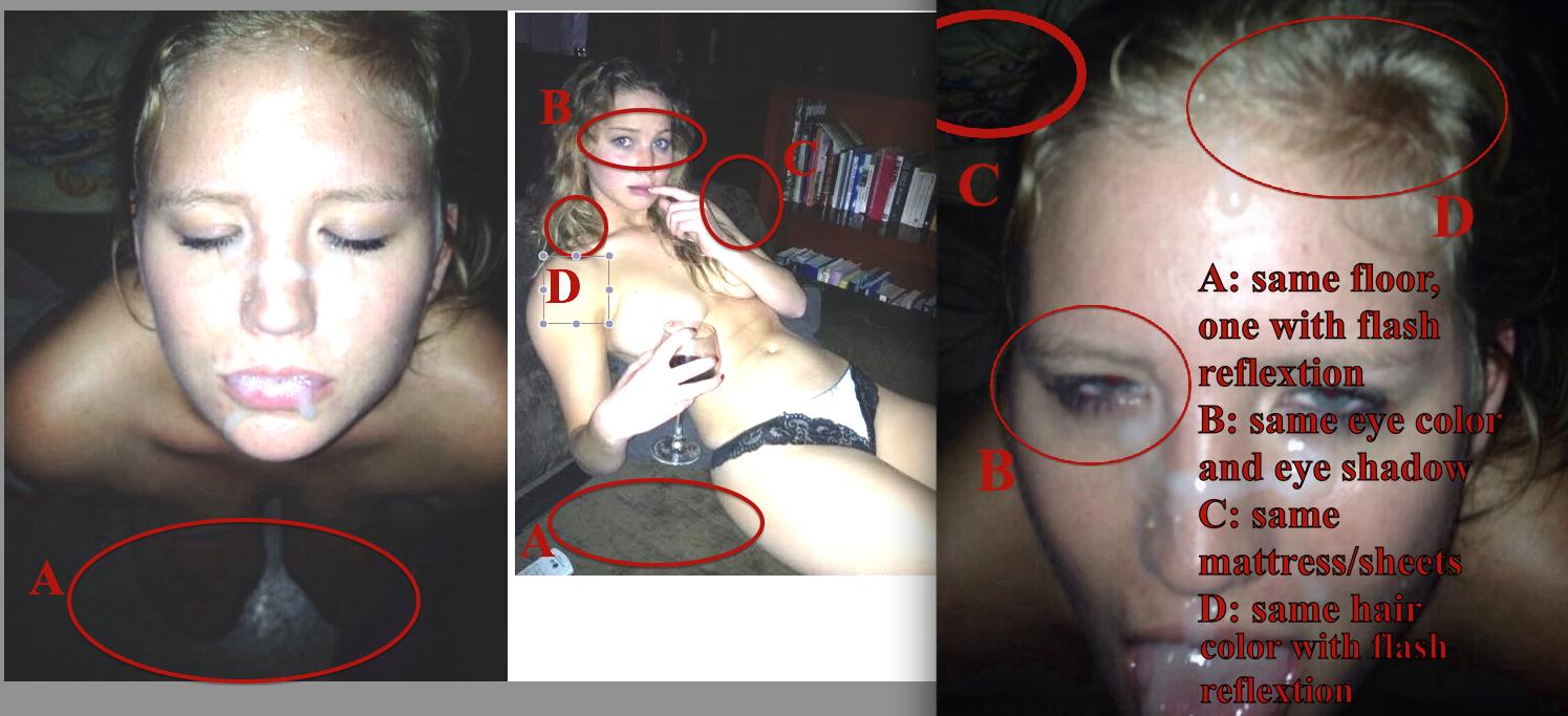 Jennifer Lawrence facial cumshot hacked photos