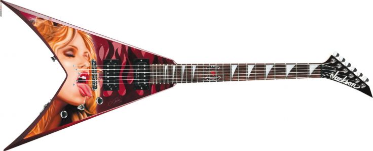 Jenna Jameson electric guitar