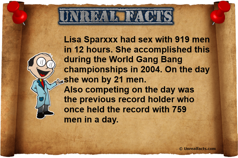 Lisa Sparks Had Sex with 919 Men in a Day