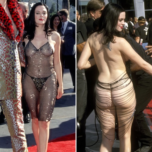 Rose McGowan naked red carpet