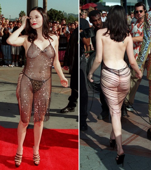 Rose McGowan naked red carpet