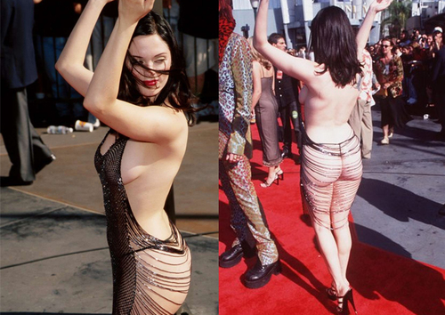 Rose McGowan naked red carpet